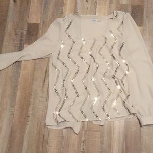 Charming Charlie cream blouse